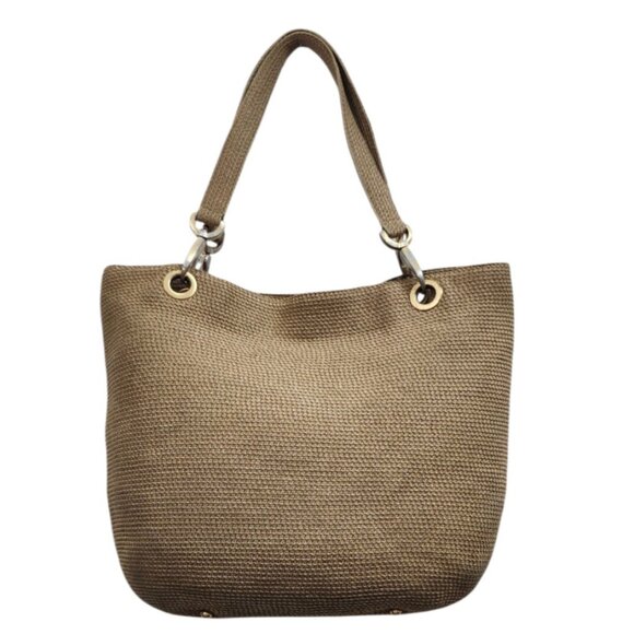 Eric Javits “Squishee” Tan Woven Tote Bag - Picture 4 of 14